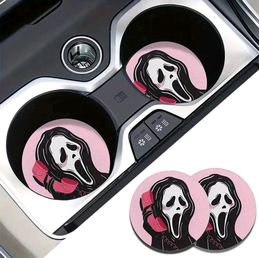 2 Talking Scream Car Cup Mat