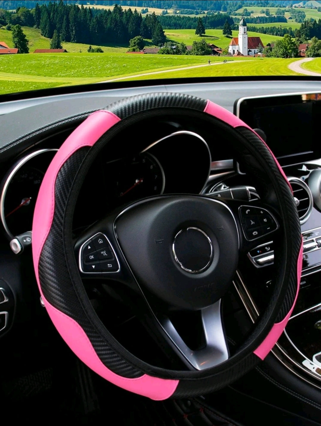 PU Leather Steering Wheel Cover