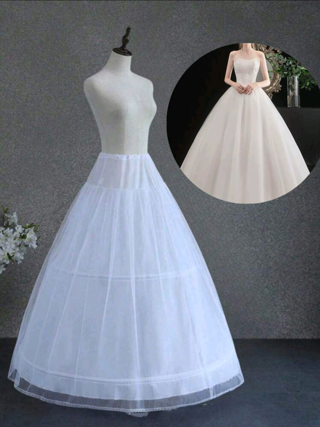 White Bridal Petticoat Underskirt
