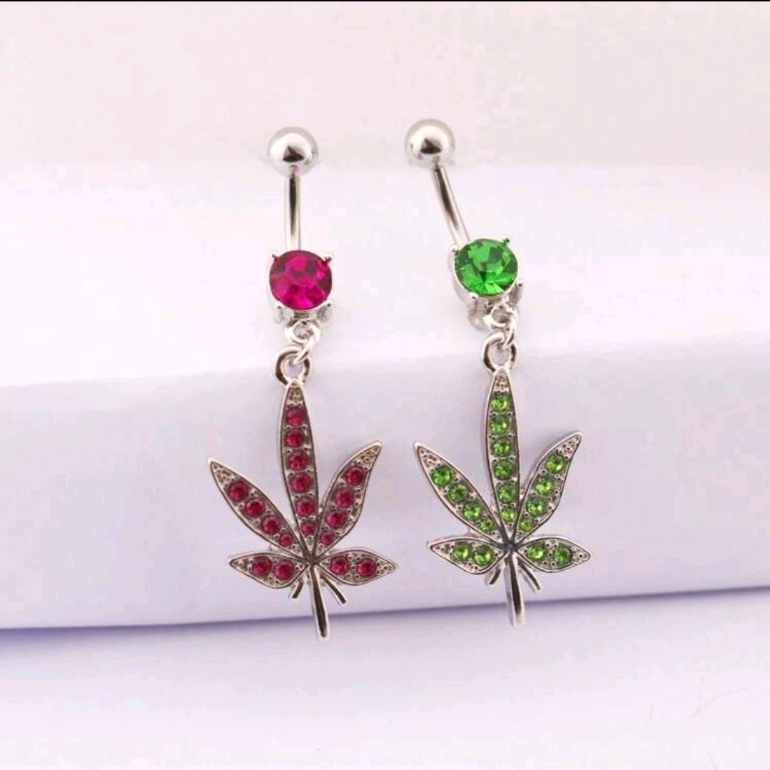 Leaf Belly Button Piercing