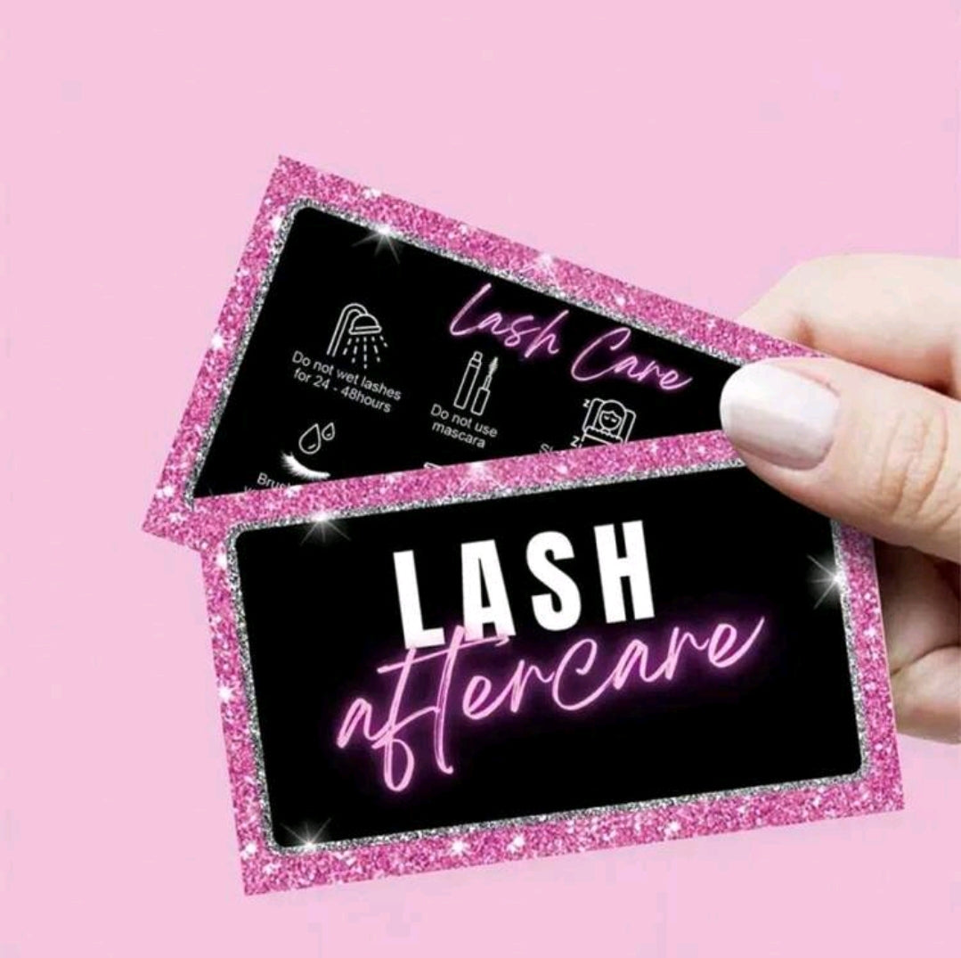 Lash Aftercare Cards