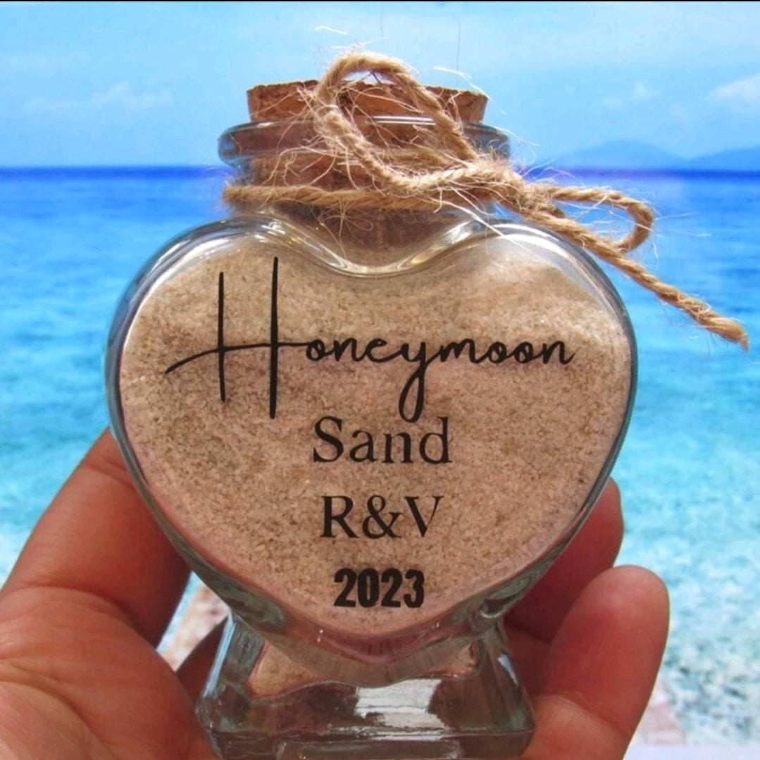 Heart Honey Moon Sand Keepsake Bottle