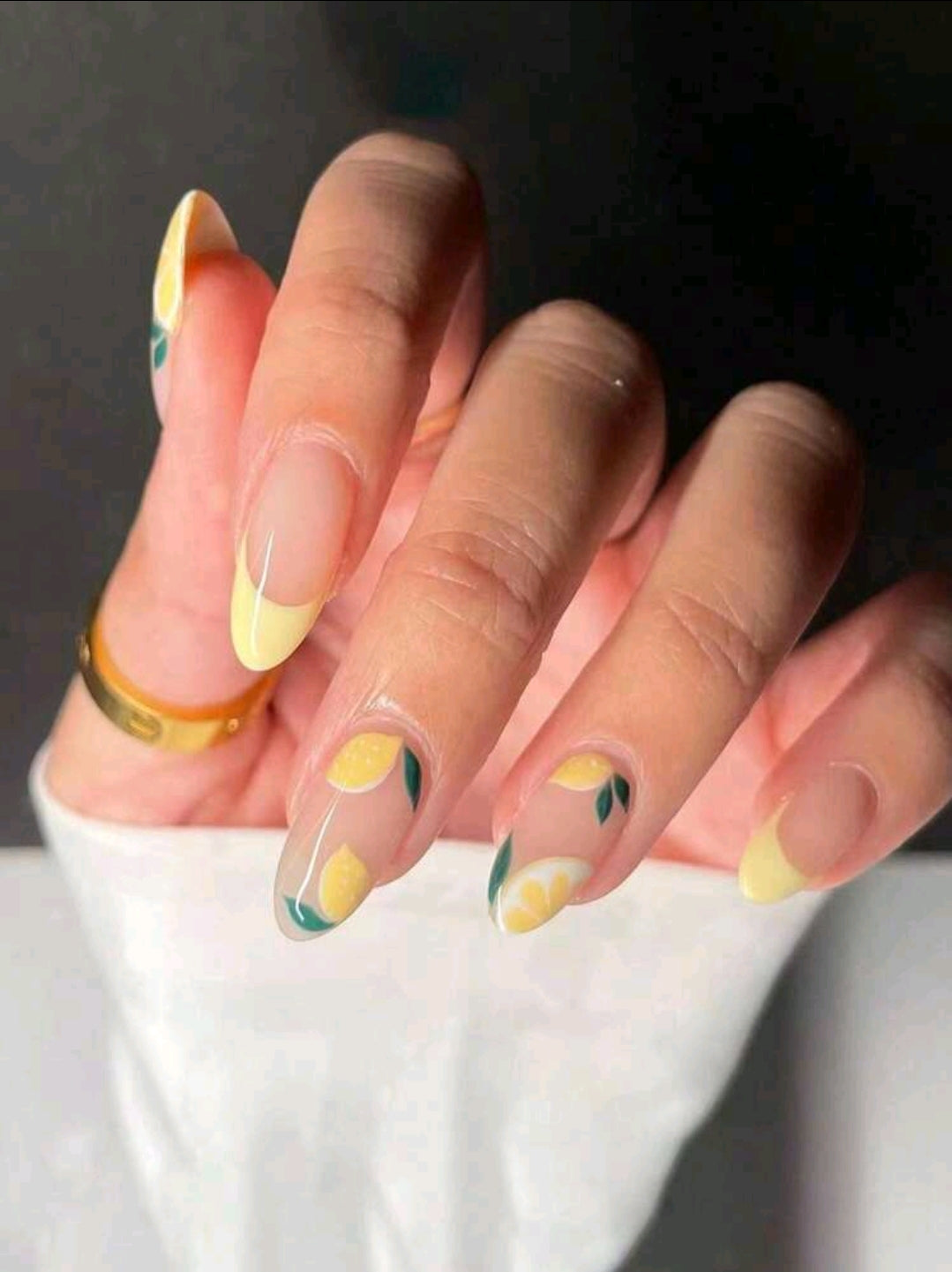 Lemon Almond Nails