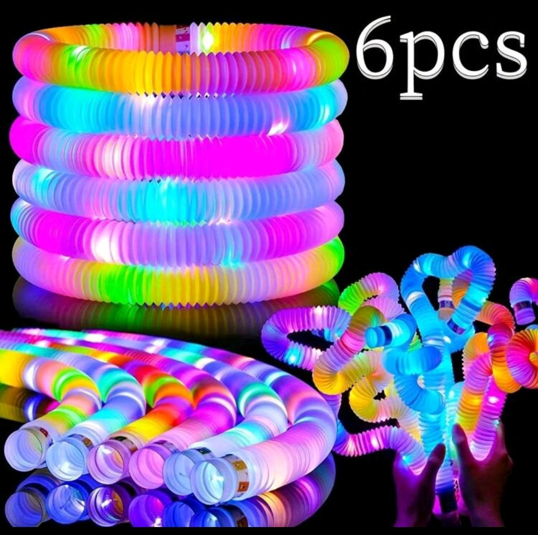 6 Piece Light Up LED Tubes