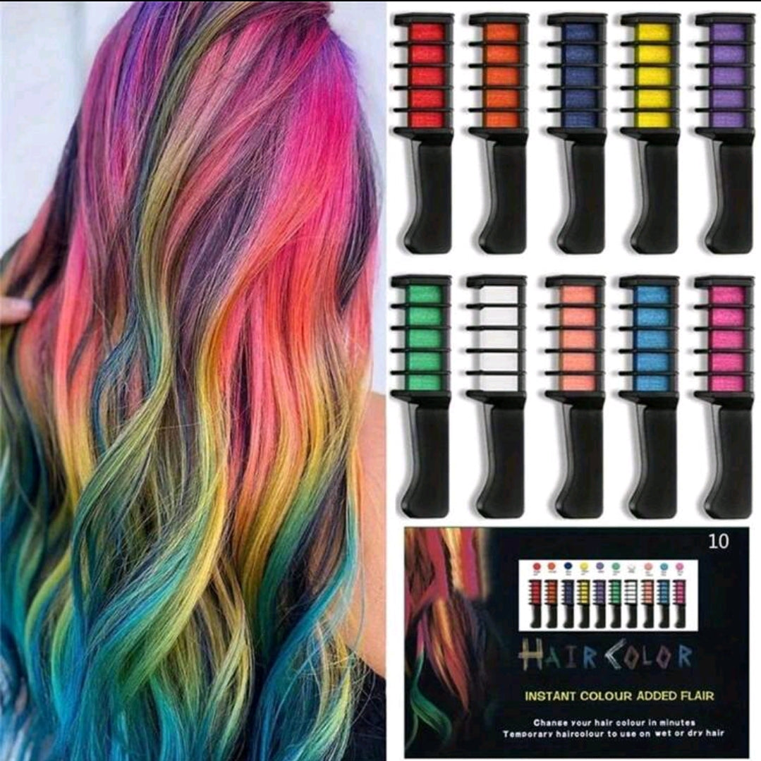 10 Pack Hair Chalk