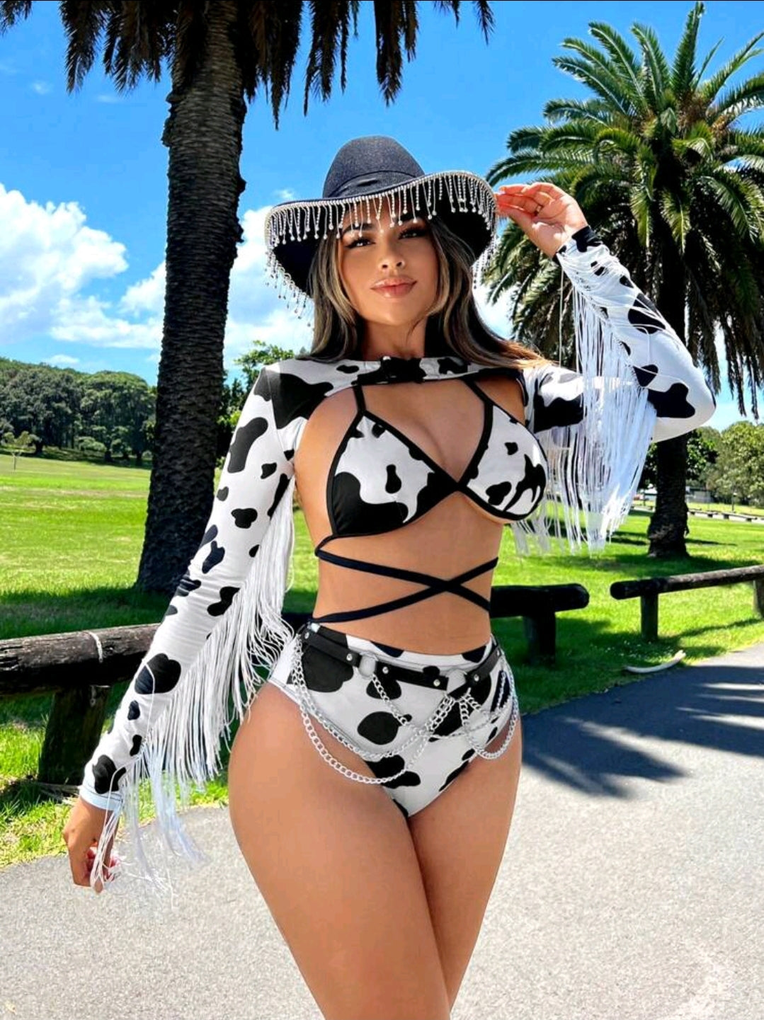 Cow Print 3 Piece Set