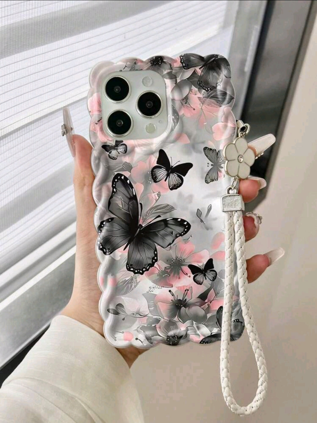 Black and Pink Butterfly Phone Case