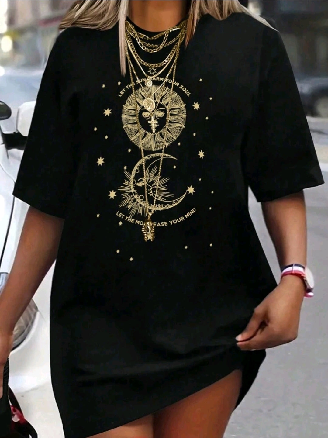 Sun and Moon Tshirt Dress