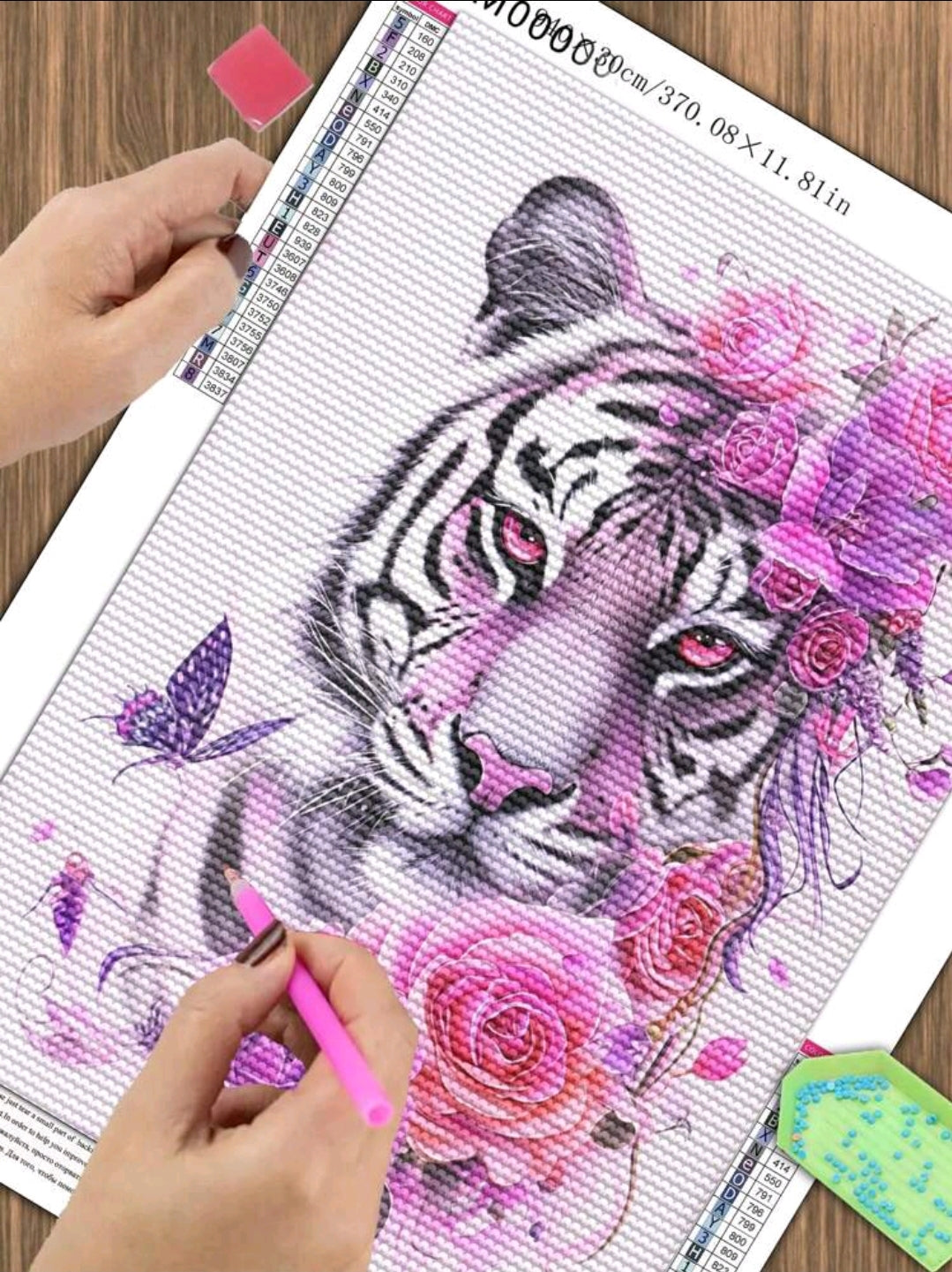 Tiger Flower Diamond Painting