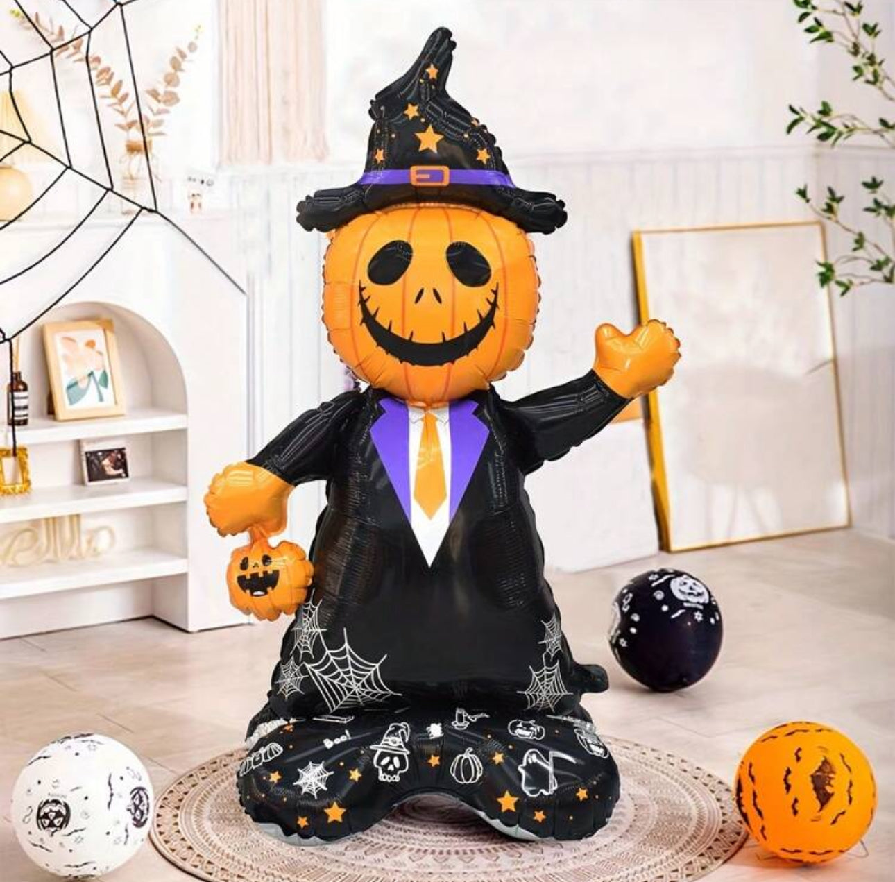 Large Pumpkin Witch Balloon Kit