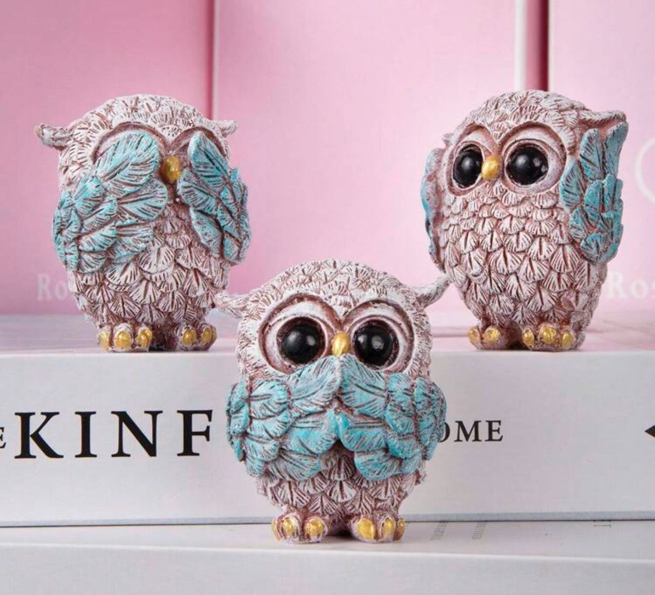 See No Evil Hear No Evil Speak No Evil Owl Ornaments