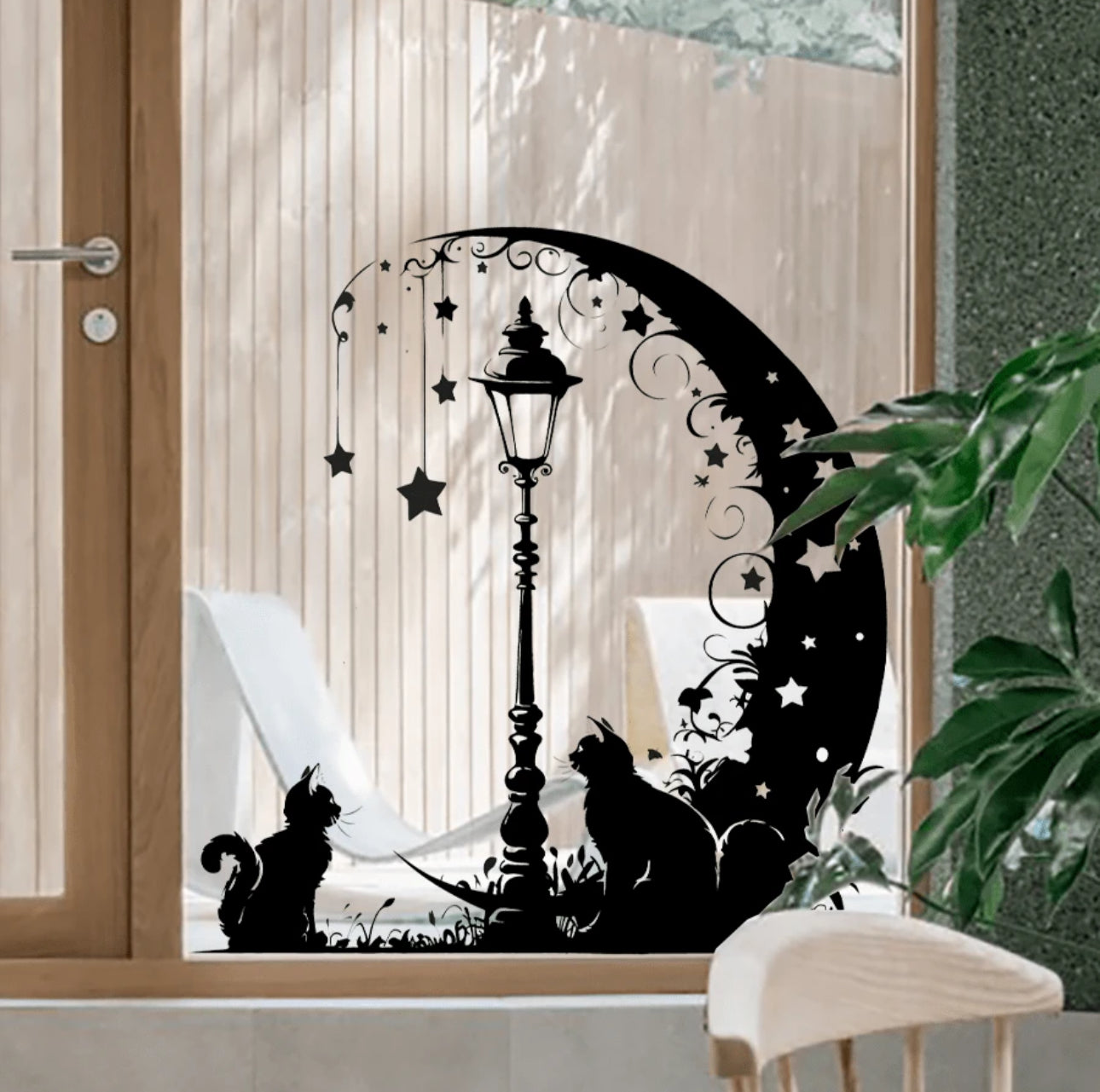 Black and White Cat Wall Sticker