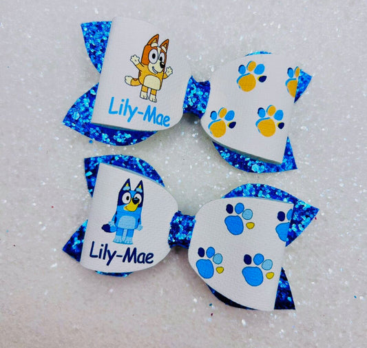 Personalised Bluey Hair Bow
