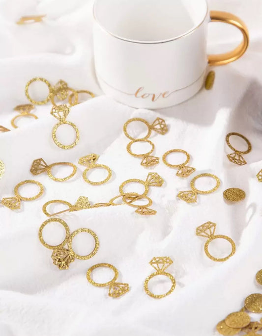 Gold Ring Shaped Confetti
