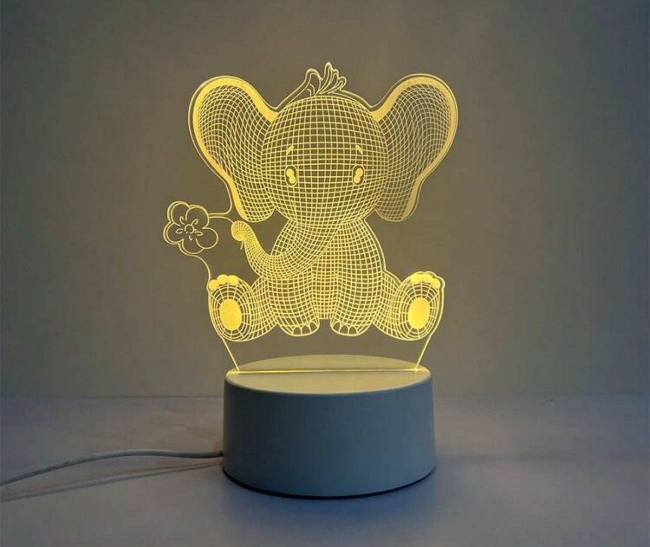 3D Elephant Shape LED Light