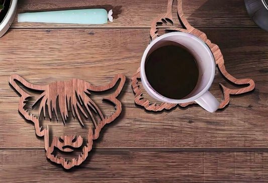 Highland Cow Coaster