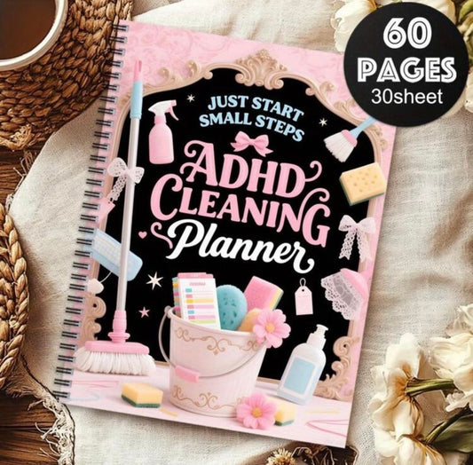 Just Start Small Steps | ADHD Cleaning Planner & Home Management Binder