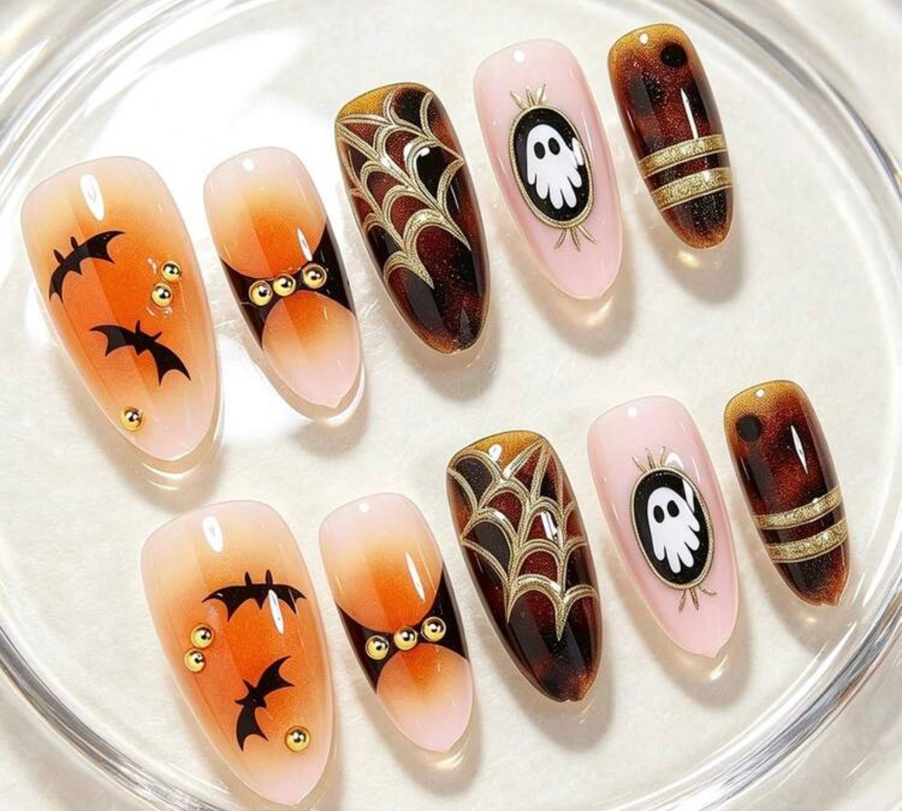 Luxury Vintage Halloween Gel Nail Art Set