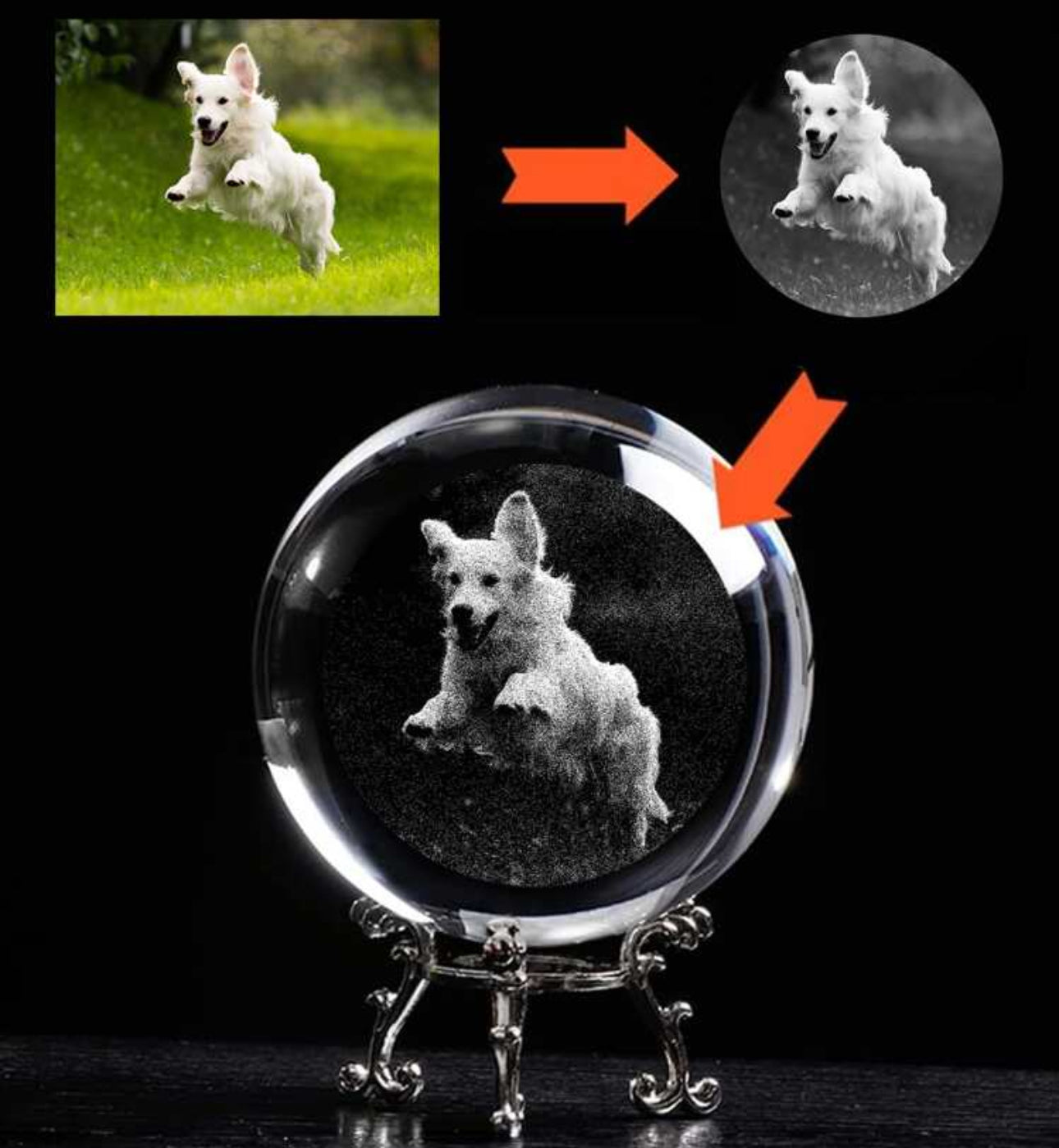 Pet Memorial Crystal Ball