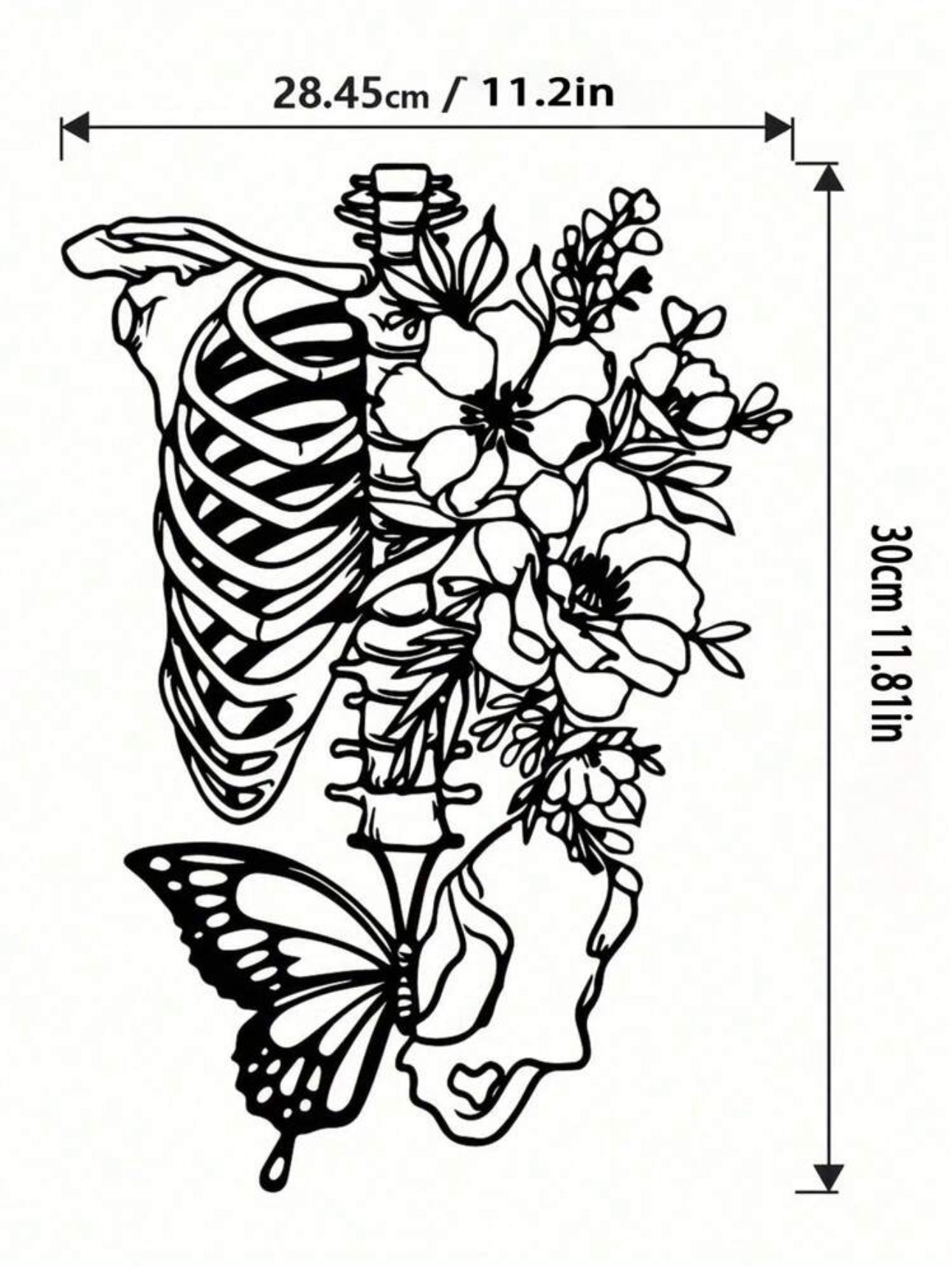 Gothic Skeleton Iron Wall Sign