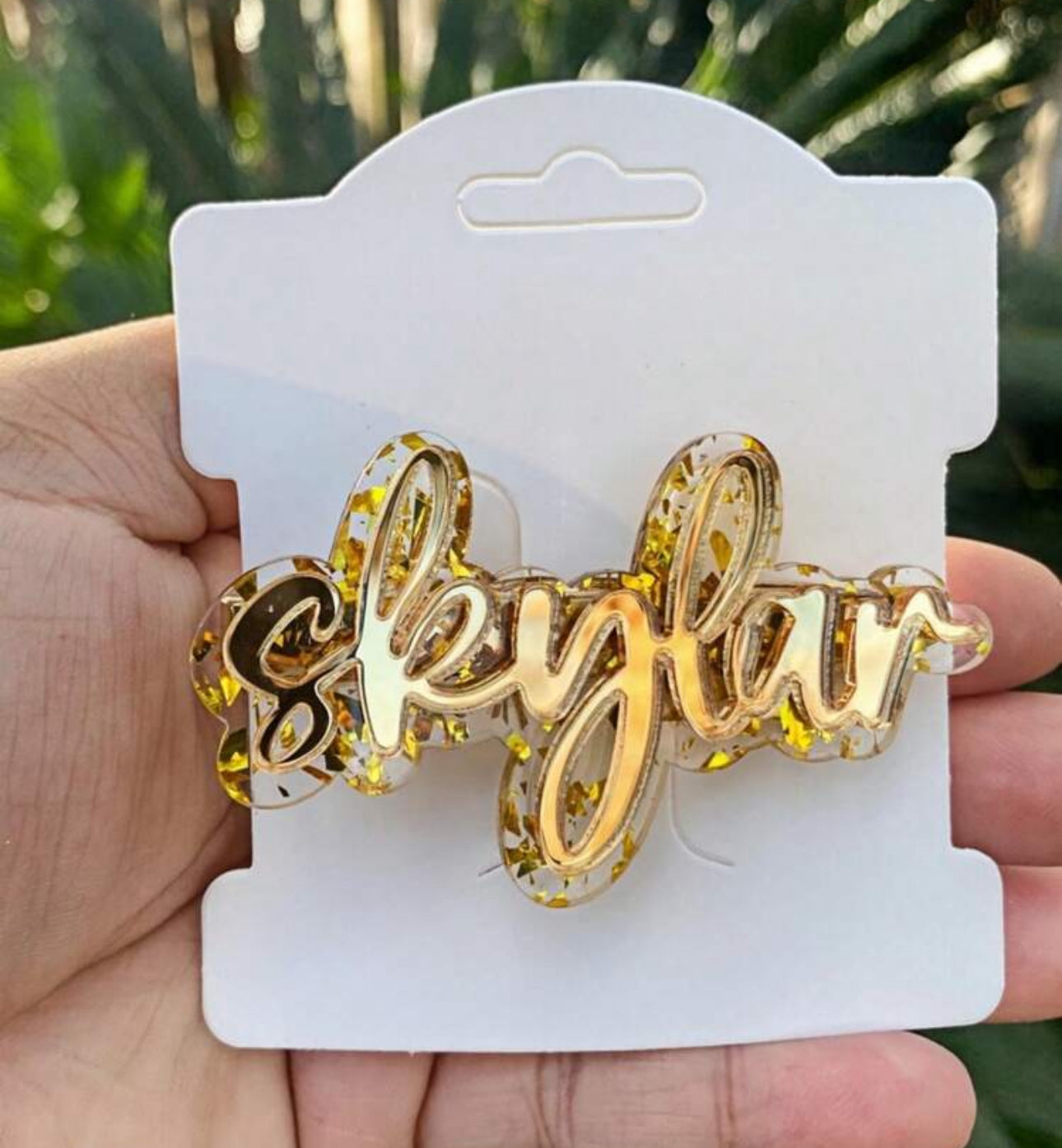 Gold Personalised Claw Clip