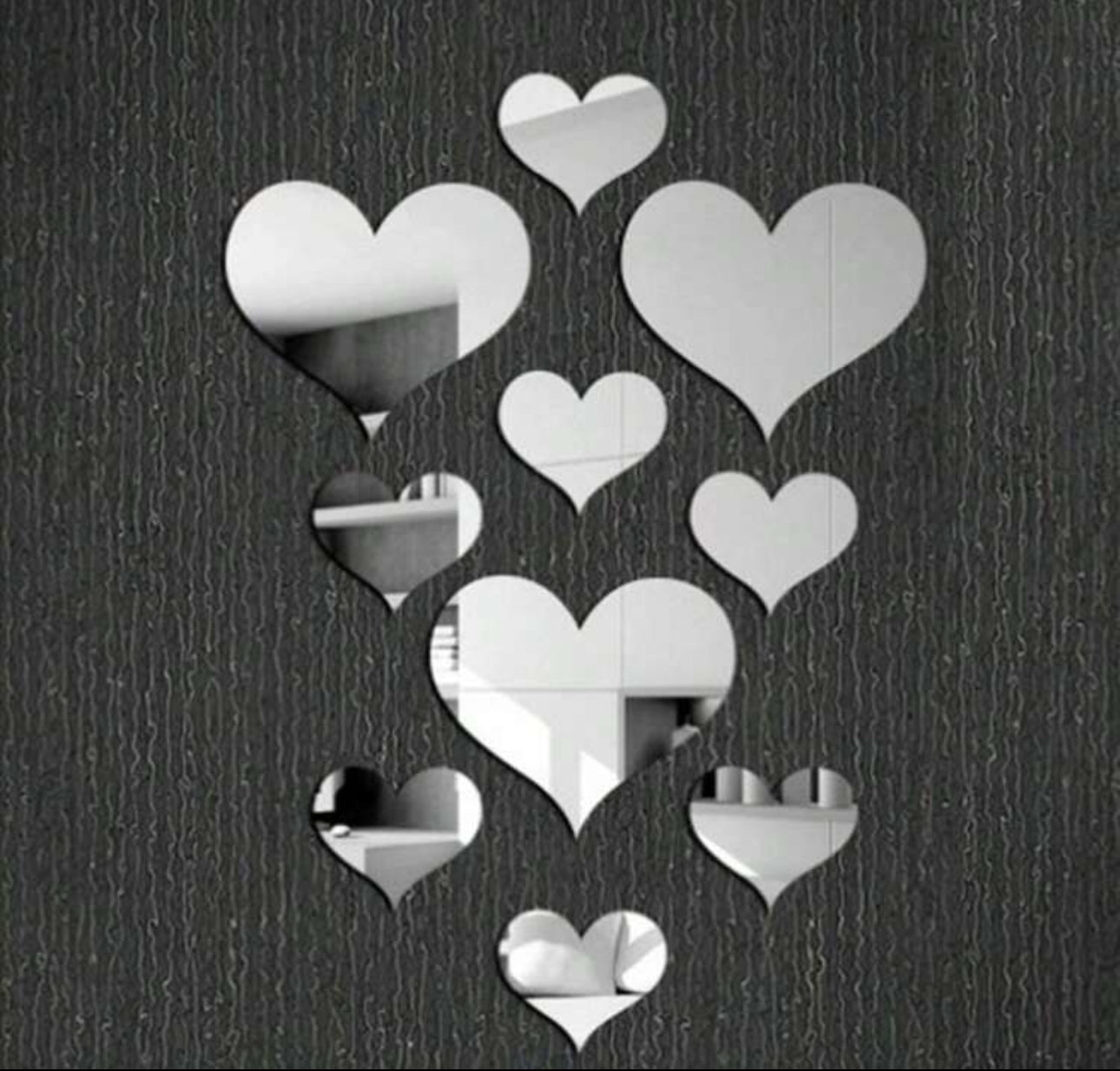 Heart Mirror Wall Stickers