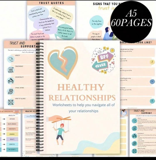 Healthy Relationships Guided Workbook | A5 Navigational Worksheets
