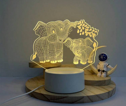 3D Elephant Shape LED Light