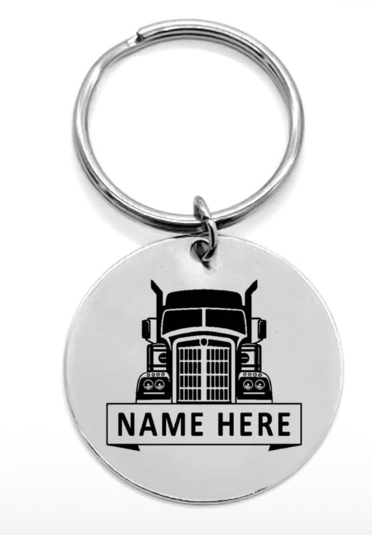 Personalised Lorry Keyring