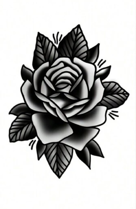 Rose Temporary Tattoo