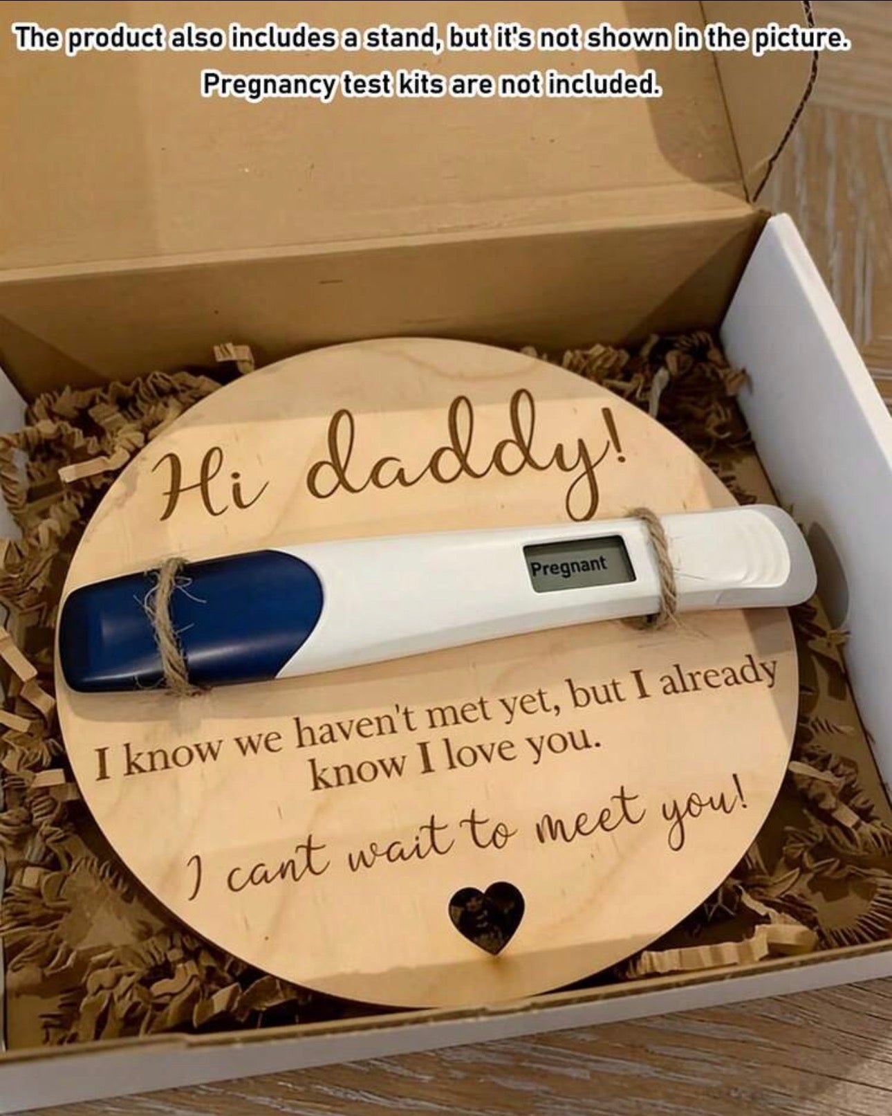 Wooden Pregnancy Announcement Keepsake Plaque