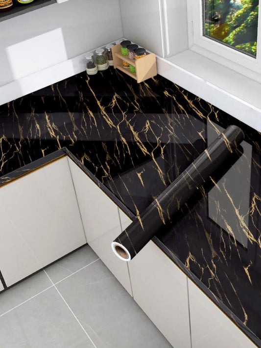 Marble Black PVC Vinyl