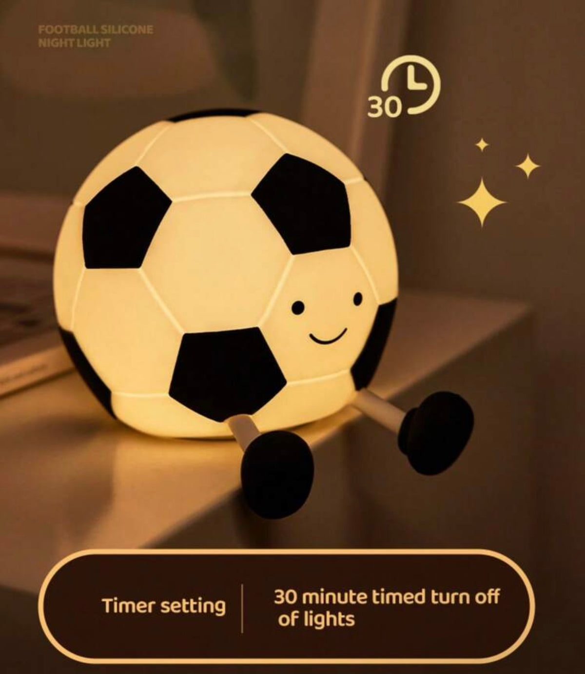 Cute Football Silicone Night Light
