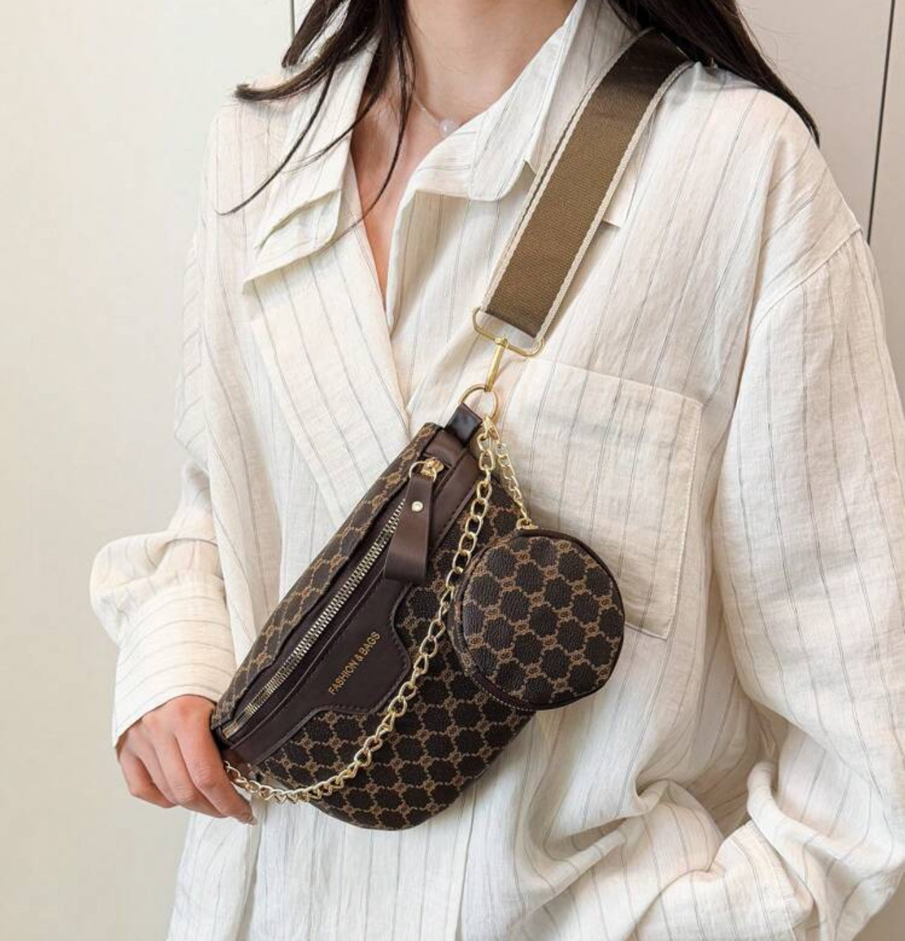 Brown Fashion Bum Bag