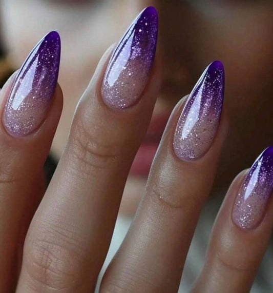 Sparkly Purple Nails