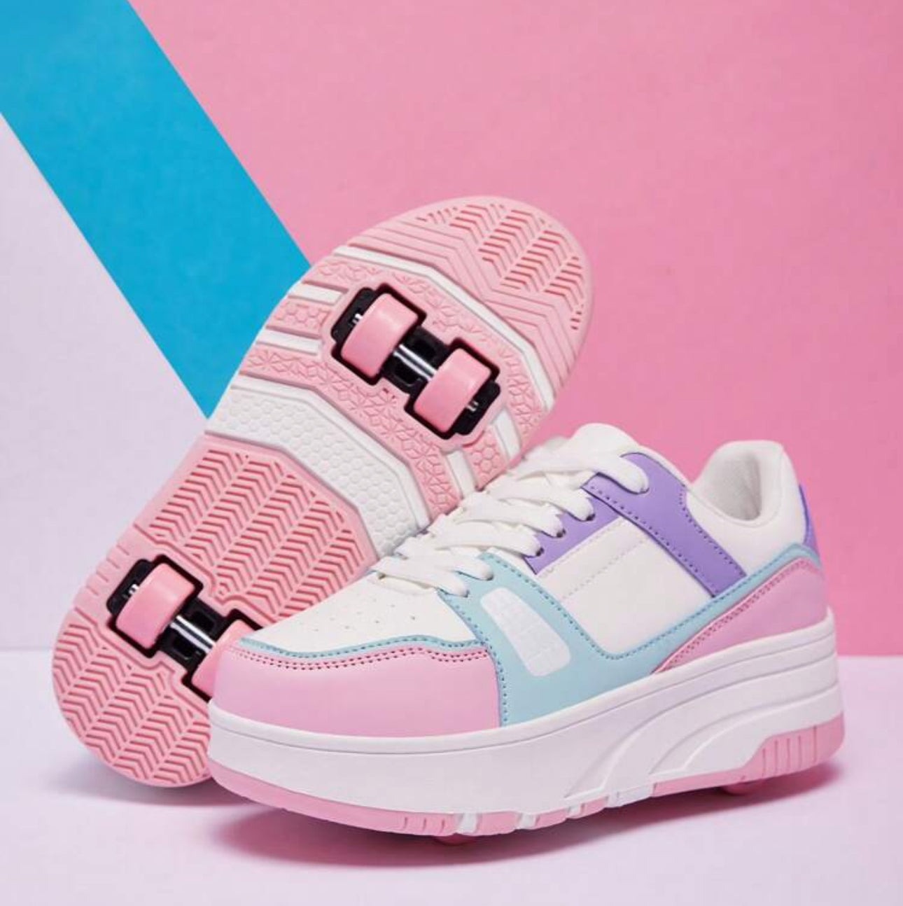 Pink and Blue Heelies