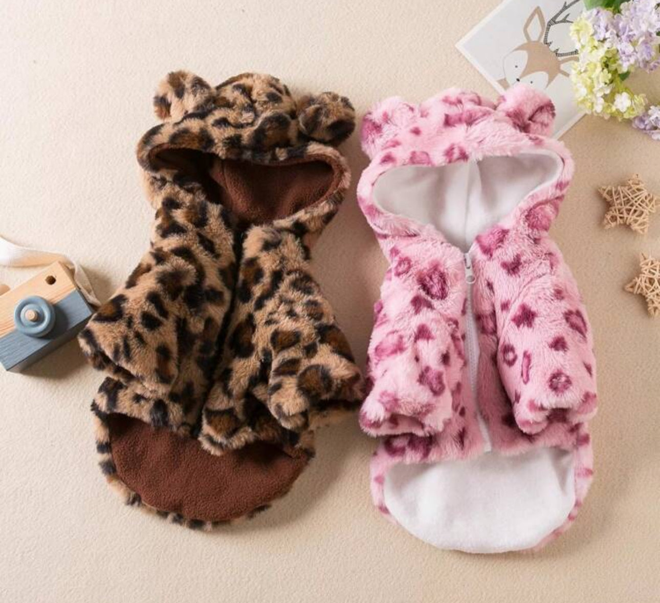 Leopard Print Dog Coat