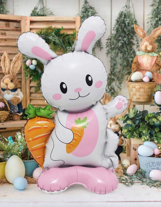 Standing Easter Bunny Mylar Balloon