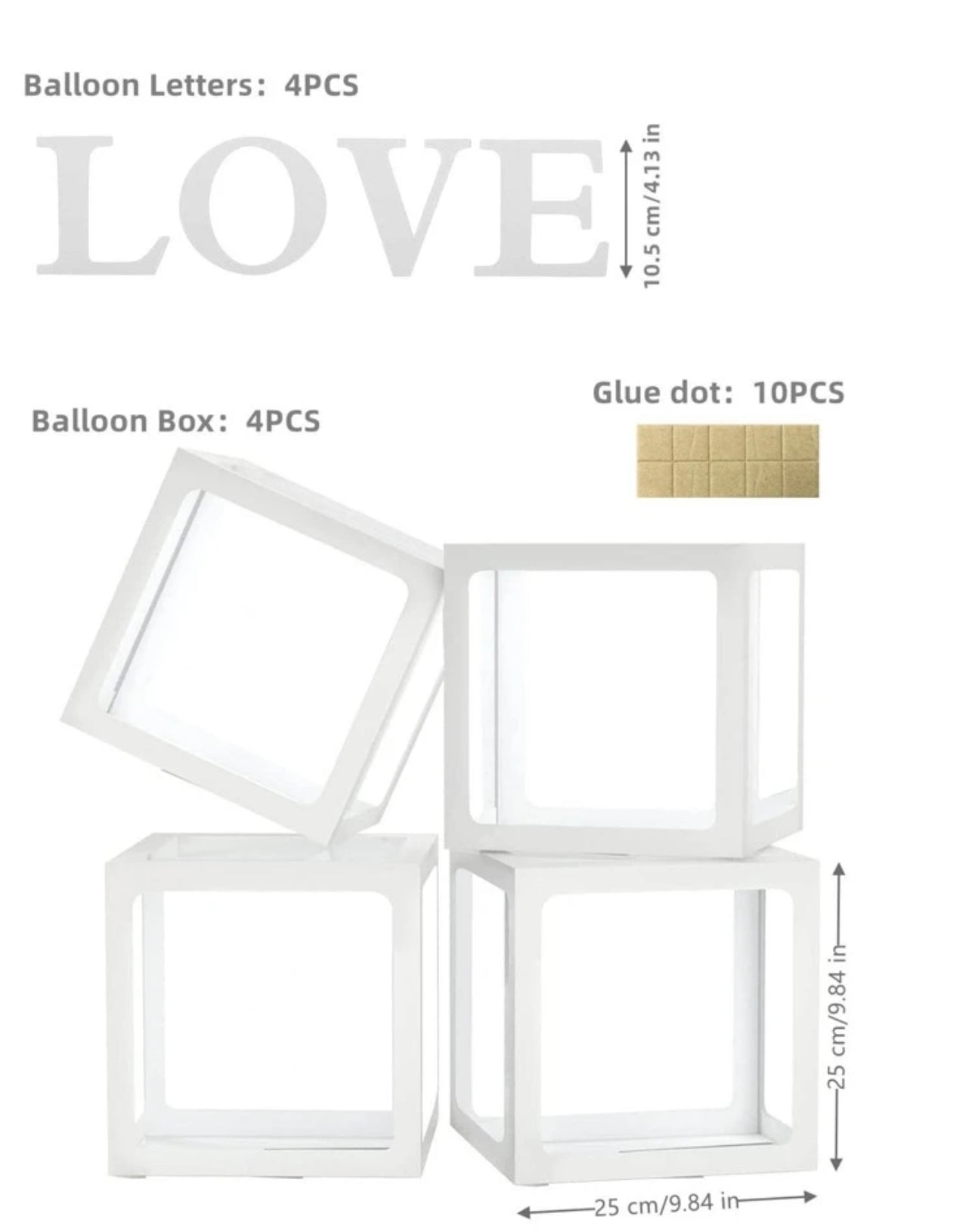 Love Transparent Balloon Box