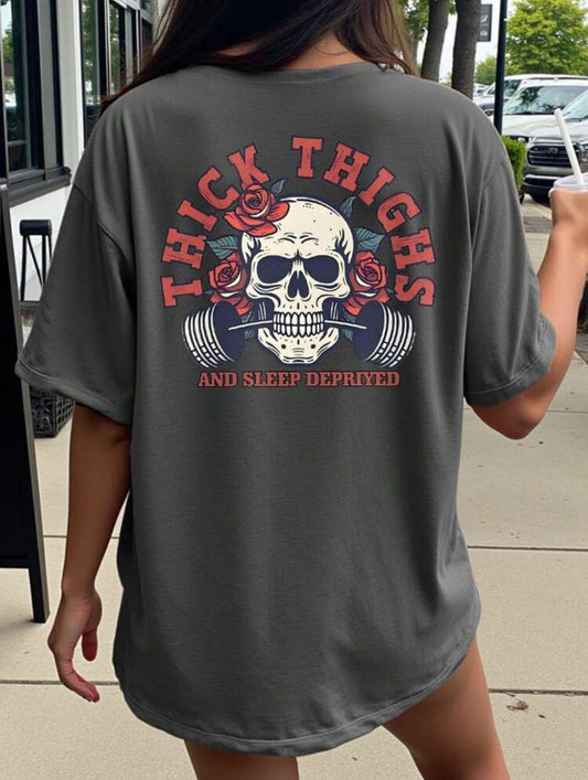 Curve Thick Thighs and Sleep Deprived T-shirt Dress