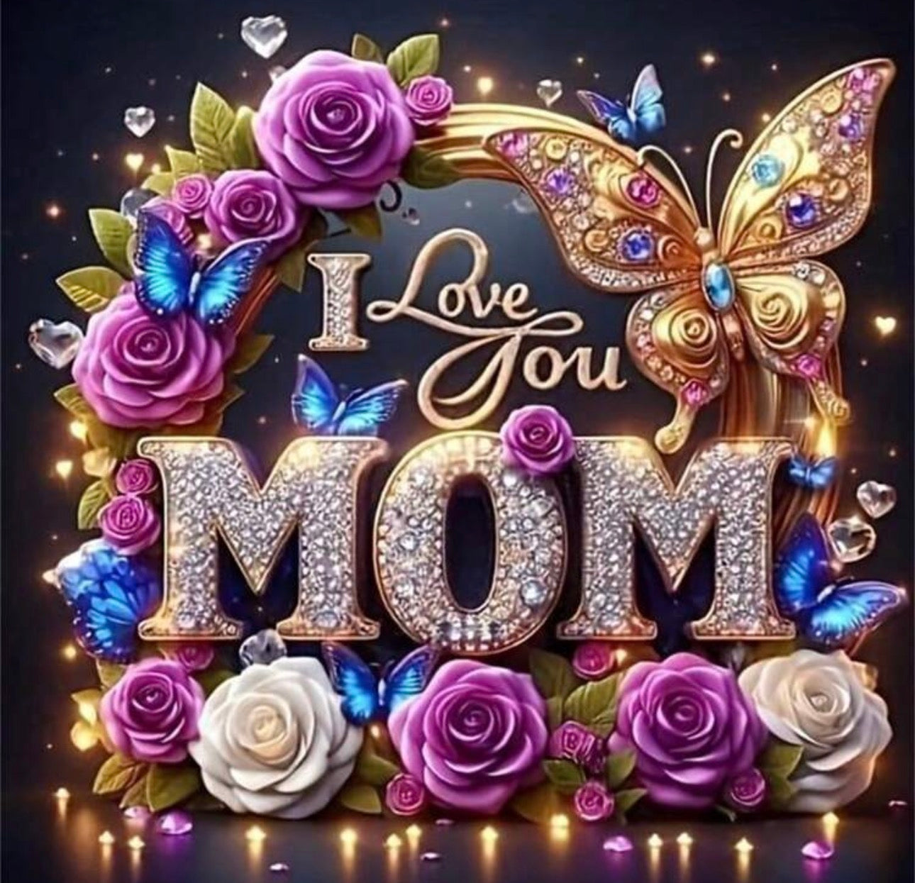I Love You Mom Diamond Painting Kit