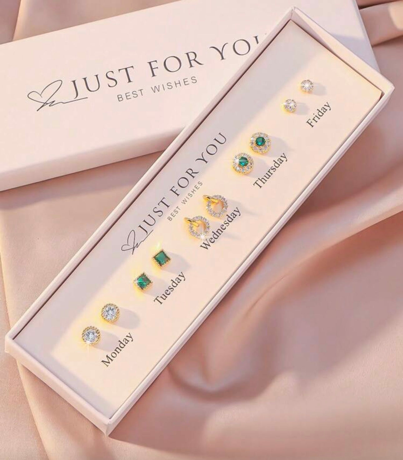 5 Pairs Cubic Zirconia Earrings