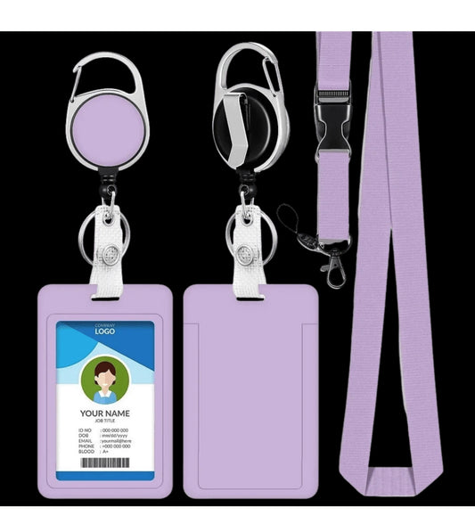 Purple Retractable Lanyard