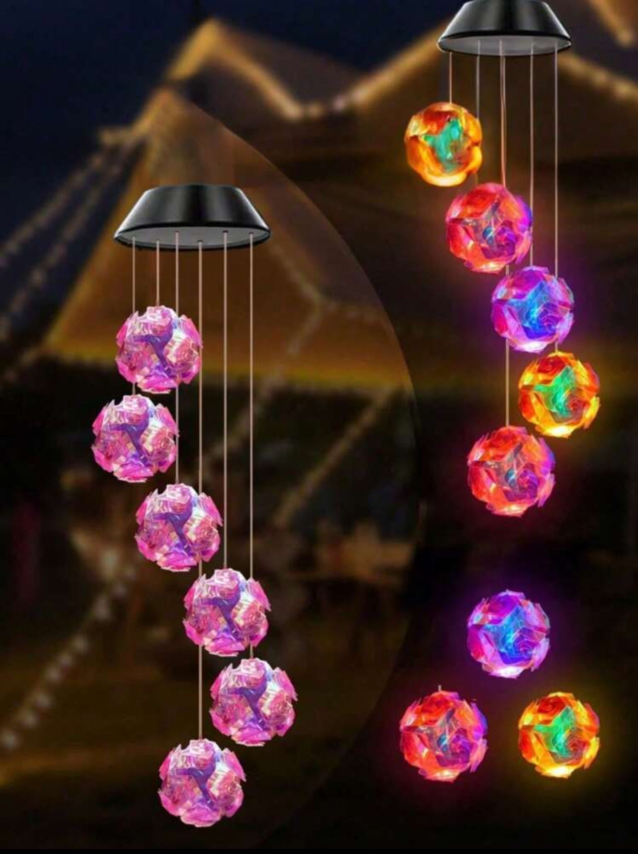 Solar Powered Colour Changing Wind Chimes