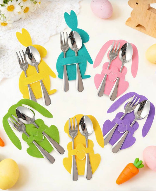 12 Piece Bunny Cutlery Holders