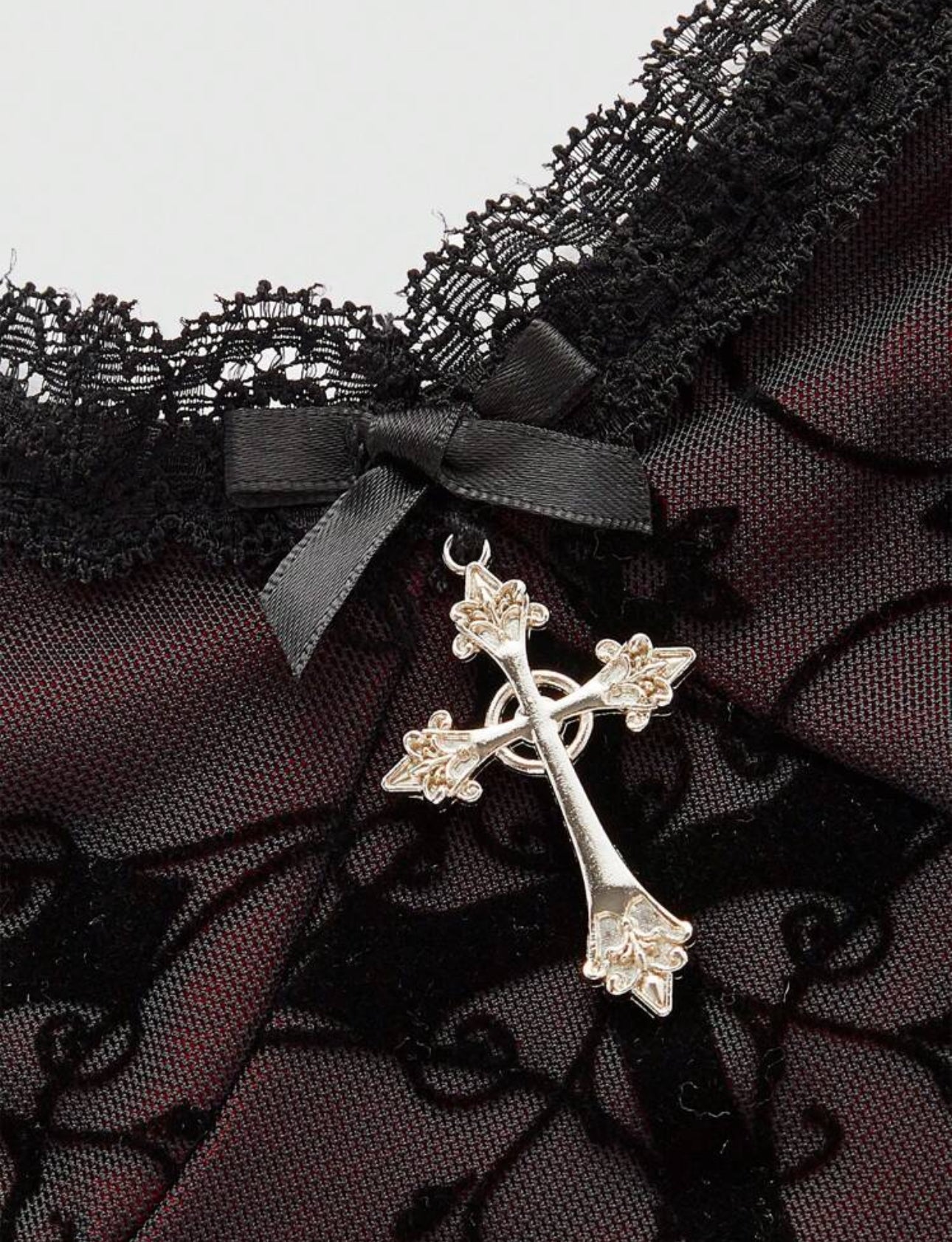 Goth Cross Mesh Cami