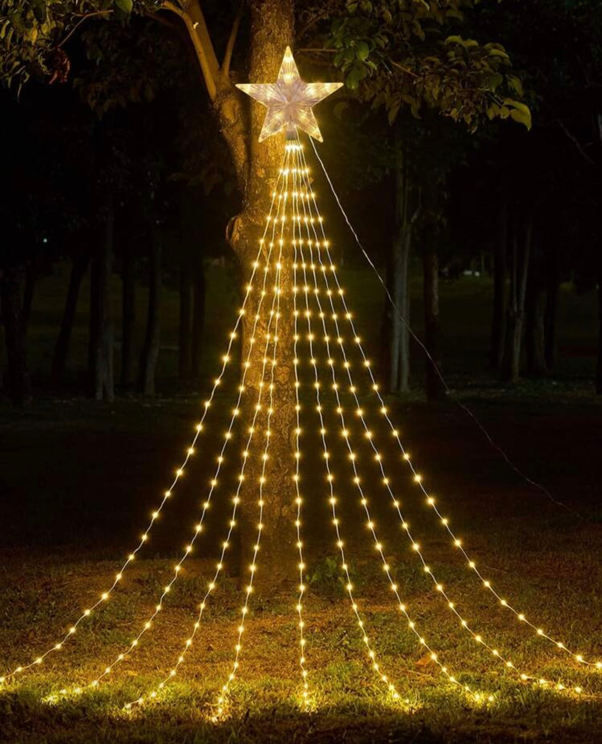 Outdoor Christmas Waterfall Star String Light