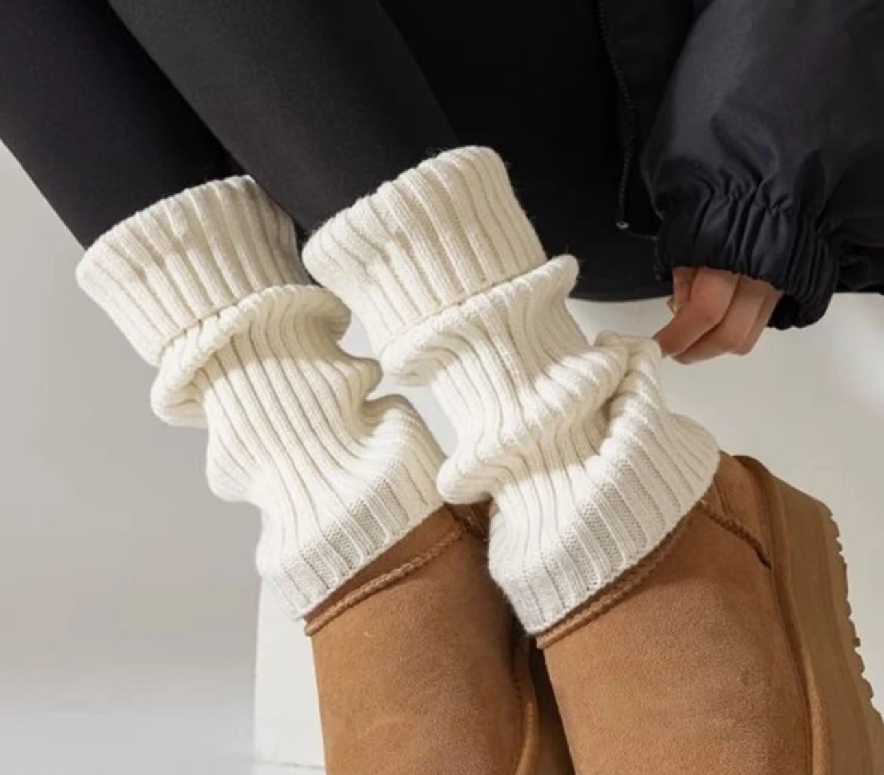 Ribbed Knit Leg Warmers