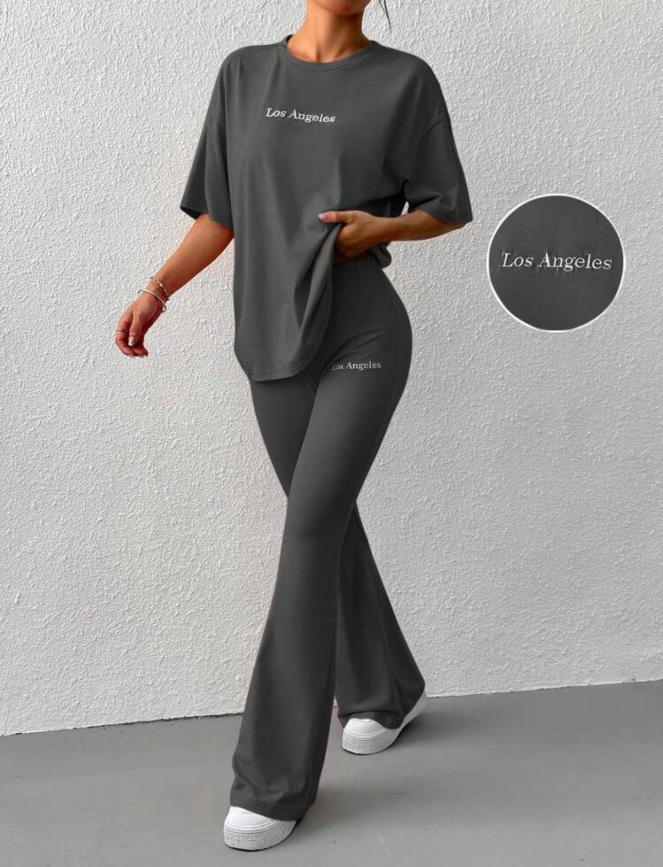 Los Angeles Top And Flared Legging Set