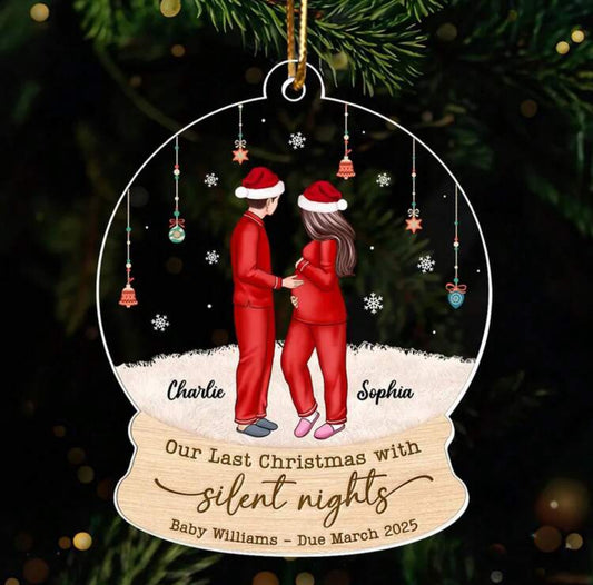 Personalised Baby Due Bauble